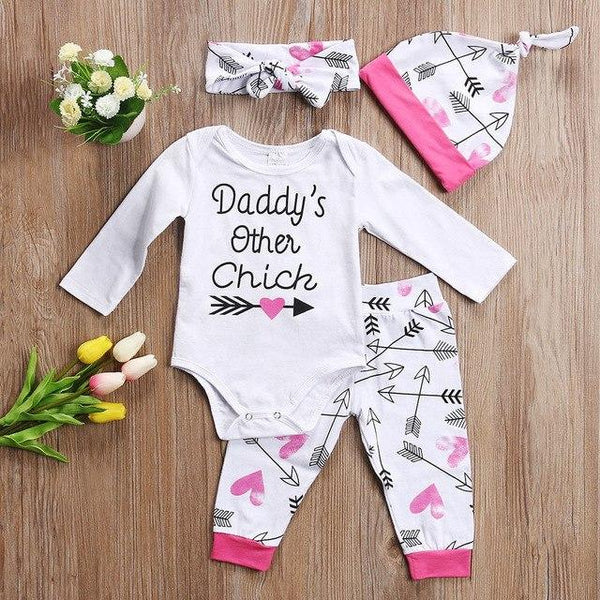 Daddy's Other Chick Set - Peach and Pumpkins