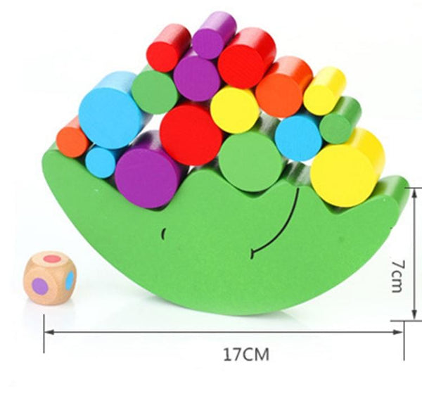 Moon Wooden Colorful Blocks - Peach and Pumpkins