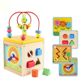 Wood Classic Multi Shape Block - Peach and Pumpkins