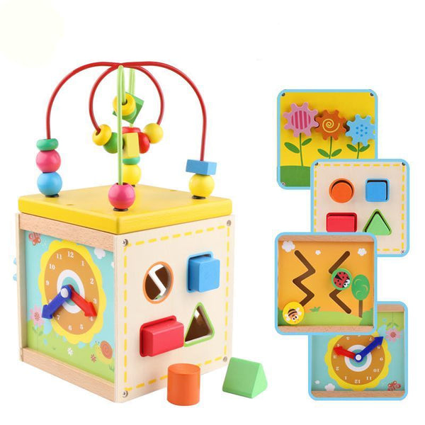 Wood Classic Multi Shape Block - Peach and Pumpkins