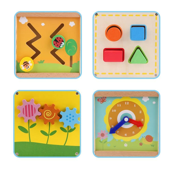 Wood Classic Multi Shape Block - Peach and Pumpkins