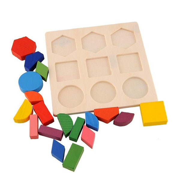3D Geometric Shape Building Blocks - Peach and Pumpkins