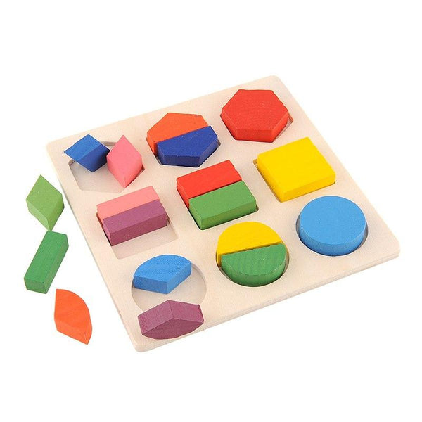 3D Geometric Shape Building Blocks - Peach and Pumpkins