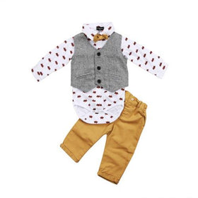 Logan's Formal Suit Set - Peach and Pumpkins