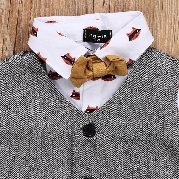 Logan's Formal Suit Set - Peach and Pumpkins