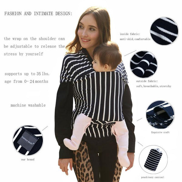 Baby Sling Wrap Carrier - Peach and Pumpkins