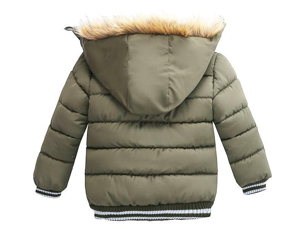 Classic Hooded Warm Jacket - Peach and Pumpkins