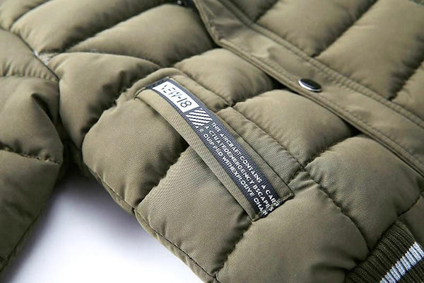 Classic Hooded Warm Jacket - Peach and Pumpkins