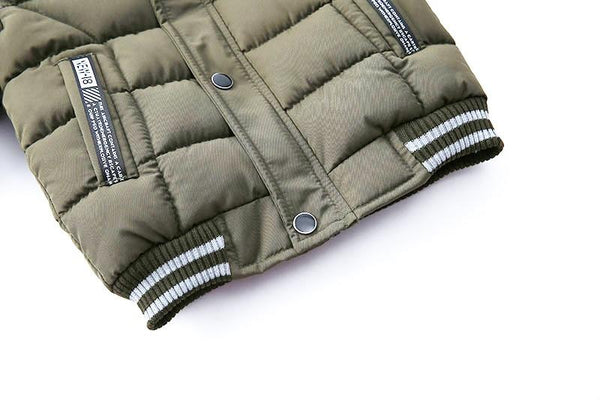 Classic Hooded Warm Jacket - Peach and Pumpkins