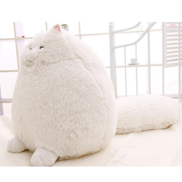 Cute Persian Cat Plush Toy - Peach and Pumpkins