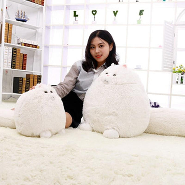 Cute Persian Cat Plush Toy - Peach and Pumpkins