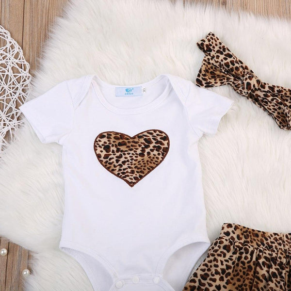 Leopard Skirt Set - Peach and Pumpkins