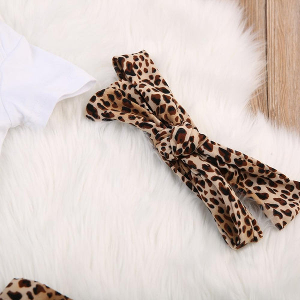 Leopard Skirt Set - Peach and Pumpkins