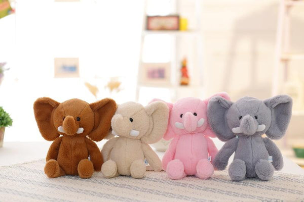 Stuffed Elephant Plush Toy - Peach and Pumpkins