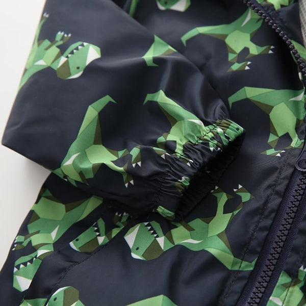 Geometric Dino Jacket - Peach and Pumpkins