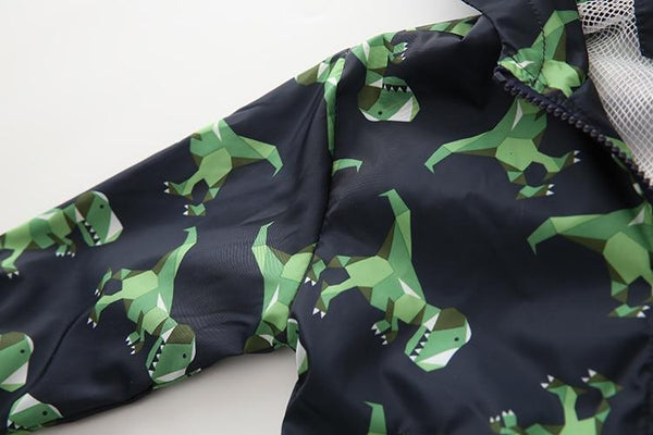 Geometric Dino Jacket - Peach and Pumpkins