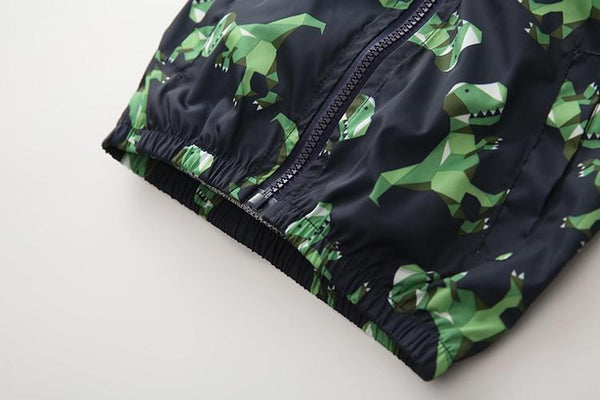 Geometric Dino Jacket - Peach and Pumpkins