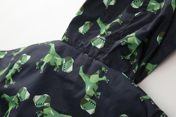 Geometric Dino Jacket - Peach and Pumpkins