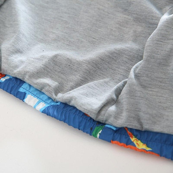 Toy Car Jacket - Peach and Pumpkins