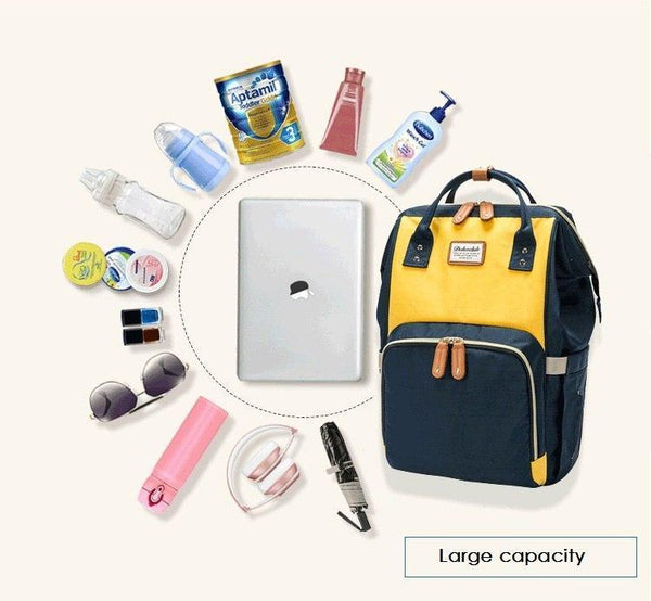 AIBABABY Nappy Bag - Peach and Pumpkins