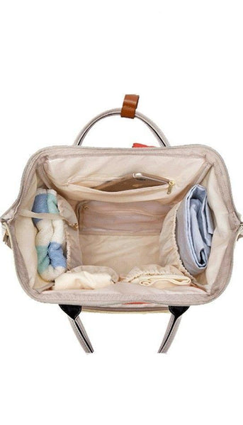 AIBABABY Nappy Bag - Peach and Pumpkins