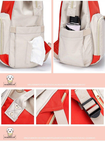 AIBABABY Nappy Bag - Peach and Pumpkins