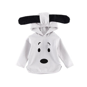 Beagle Hooded Sweater - Peach and Pumpkins