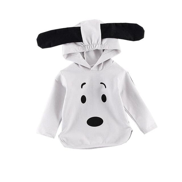 Beagle Hooded Sweater - Peach and Pumpkins