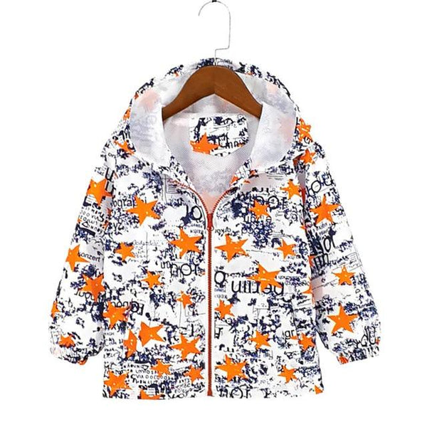 Cool Graffiti Jacket - Peach and Pumpkins
