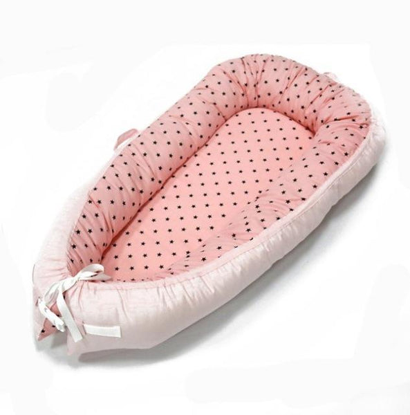 TottyCo™ Baby Cotton Cradle - Peach and Pumpkins