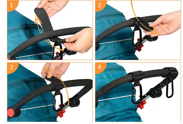 2Pcs Stroller Strong Hanger Hook - Peach and Pumpkins