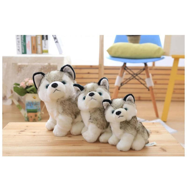 Cute Husky Comfort Plush Toy - Peach and Pumpkins