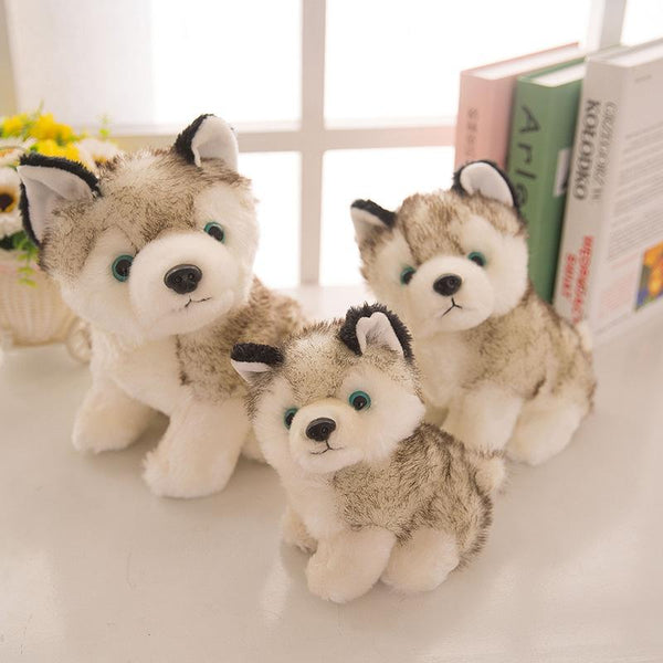 Cute Husky Comfort Plush Toy - Peach and Pumpkins