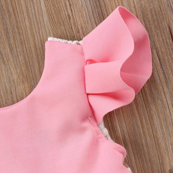 Cindy Bow Dress - Peach and Pumpkins