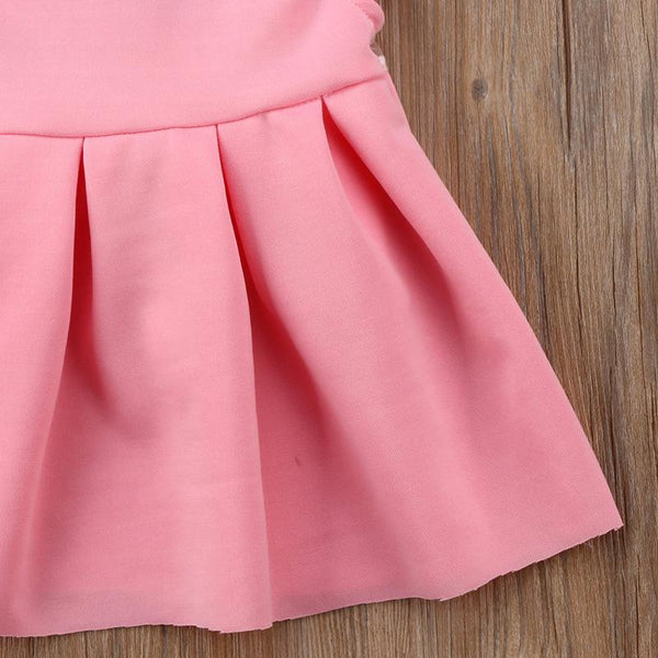 Cindy Bow Dress - Peach and Pumpkins