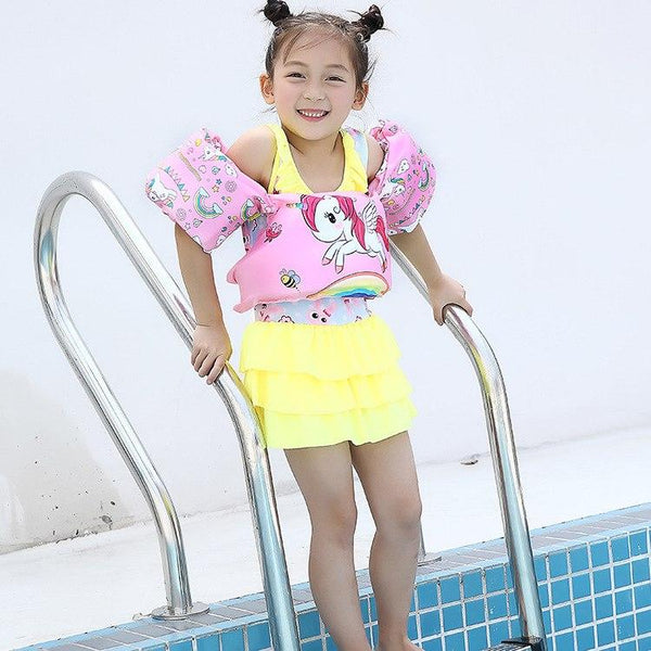 Lyonava Cartoon Puddle Jumpers - Peach and Pumpkins