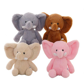 Stuffed Elephant Plush Toy - Peach and Pumpkins