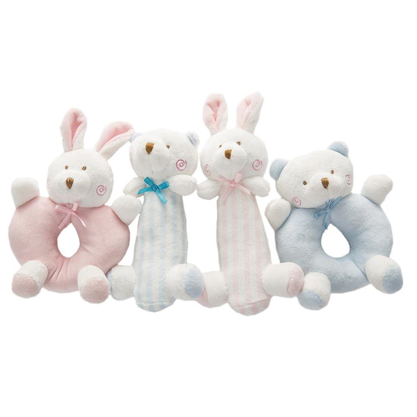 Cartoon Plush Rattle Bell - Peach and Pumpkins