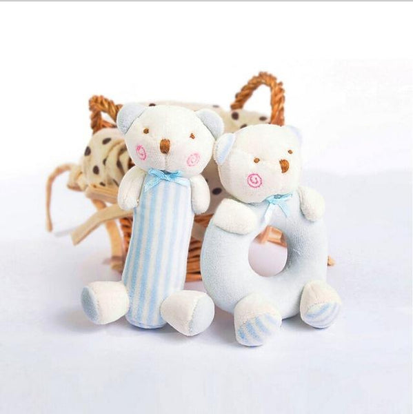 Cartoon Plush Rattle Bell - Peach and Pumpkins