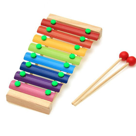 8-Note Wooden Musical Toys - Peach and Pumpkins