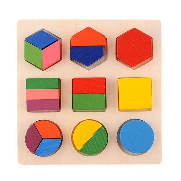 3D Geometric Shape Building Blocks - Peach and Pumpkins