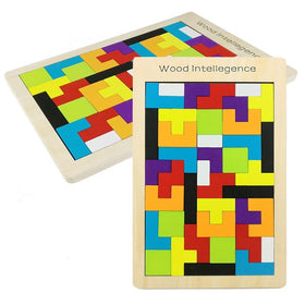 Colorful Wooden Jigsaw Board - Peach and Pumpkins