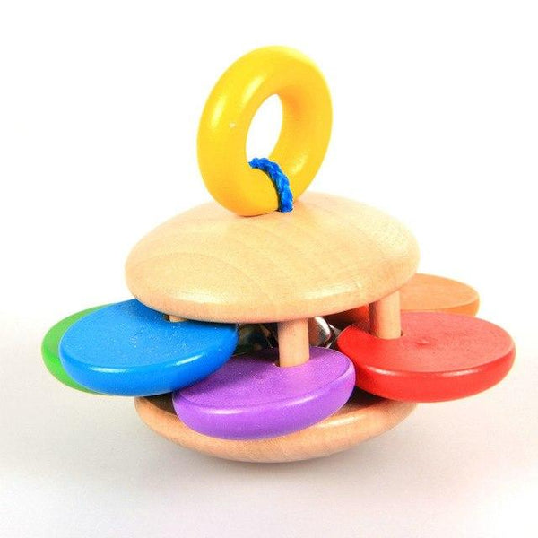 Colorful Wooden Bell - Peach and Pumpkins
