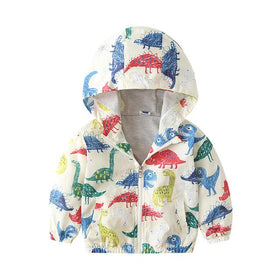 My Dino Doodle Jacket - Peach and Pumpkins