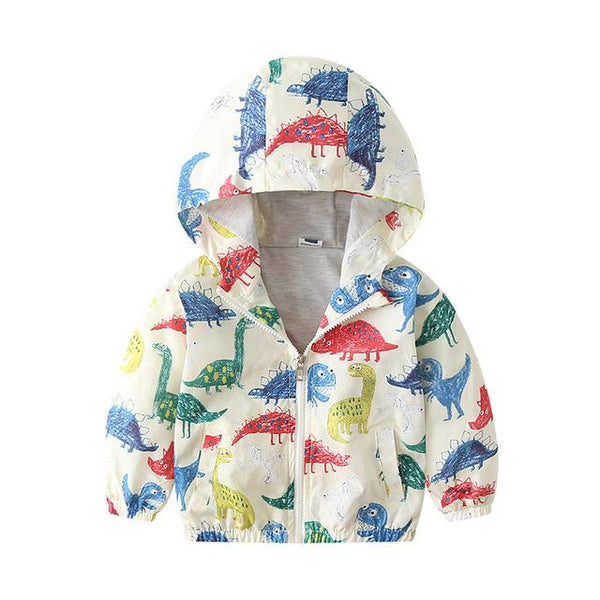 My Dino Doodle Jacket - Peach and Pumpkins