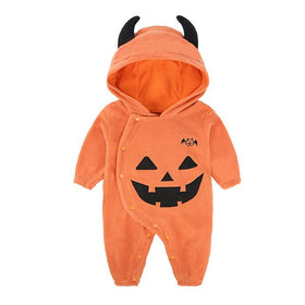 Pumpkin Romper - Peach and Pumpkins