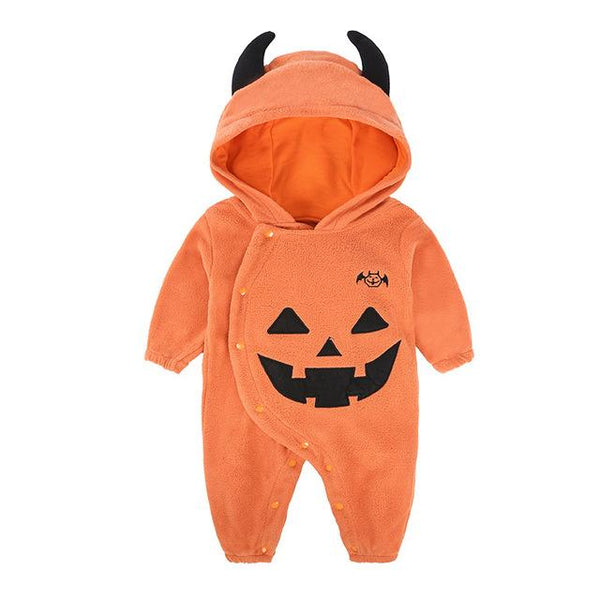 Pumpkin Romper - Peach and Pumpkins