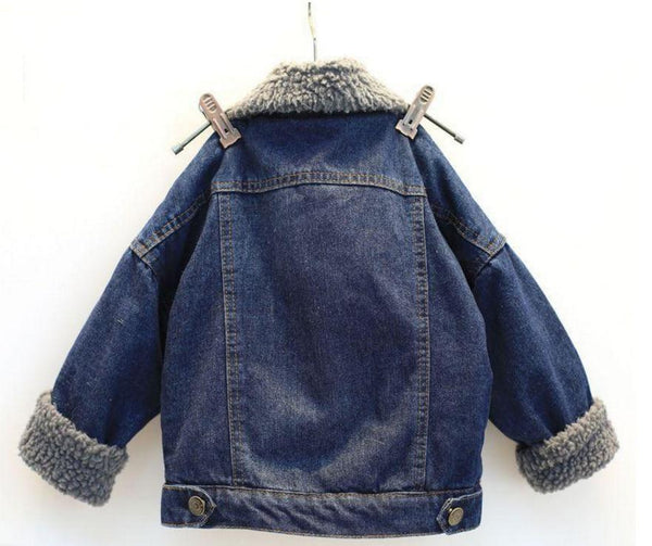 Denim Thick Jacket - Peach and Pumpkins