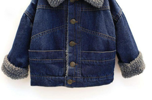 Denim Thick Jacket - Peach and Pumpkins