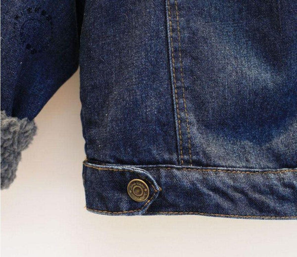 Denim Thick Jacket - Peach and Pumpkins